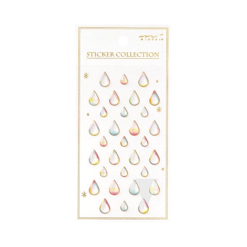 シール2524 レジン しずく柄