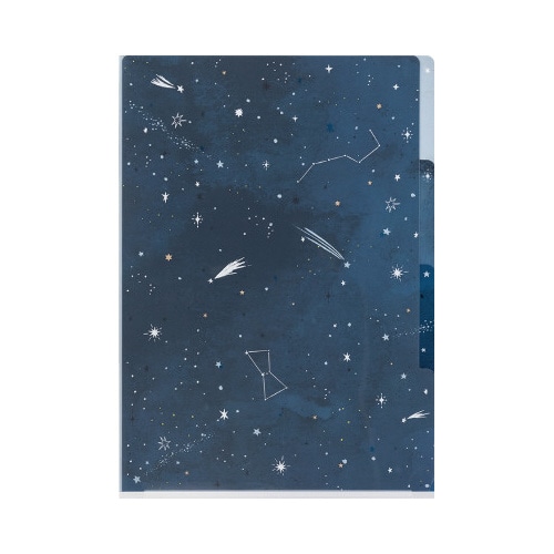 3ポケットクリアホルダー A4 星空柄
