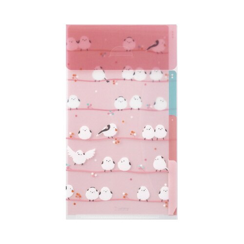 3ポケットクリアホルダーA5スリムフラップ付エナガ