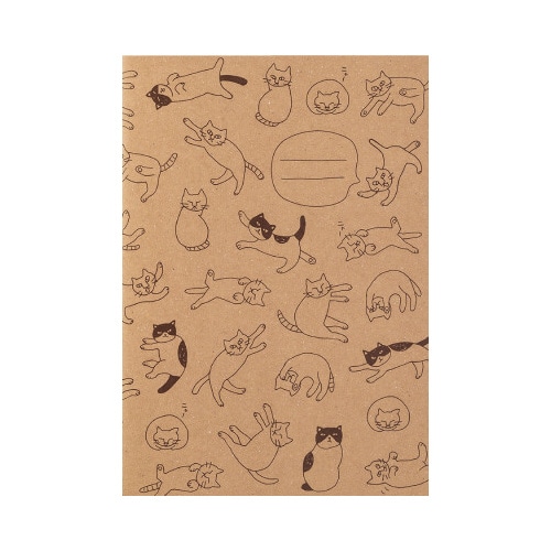 ノート<A5> ねこチラシ柄