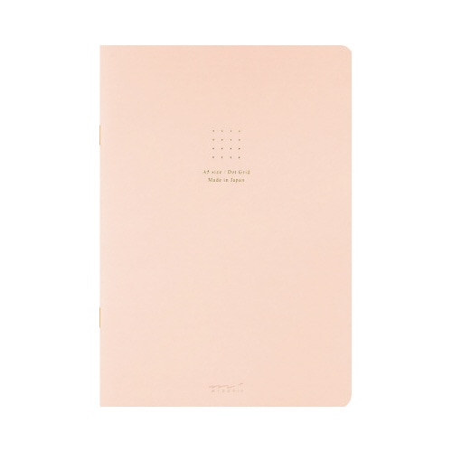 ノート<A5> カラー ドット方眼 ピンク