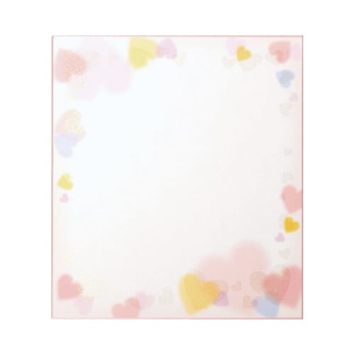 カラー色紙 ラメ ハート柄