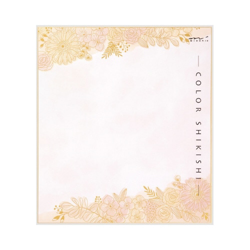 カラー色紙 シルク 花柄