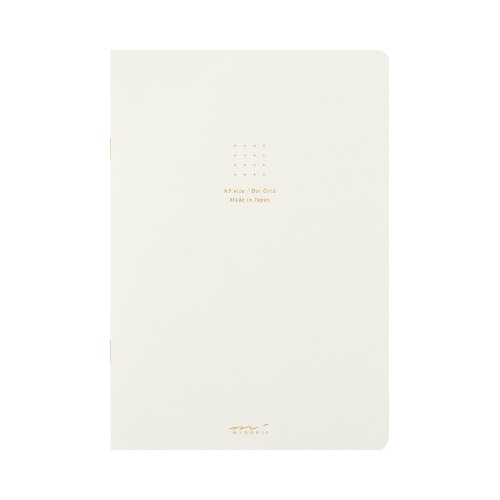 ノート<A5> カラー ドット方眼 白