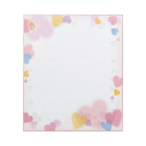 カラー色紙<S> ラメ ハート柄