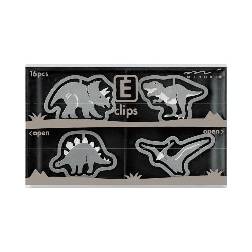 エッチングクリップス 恐竜柄