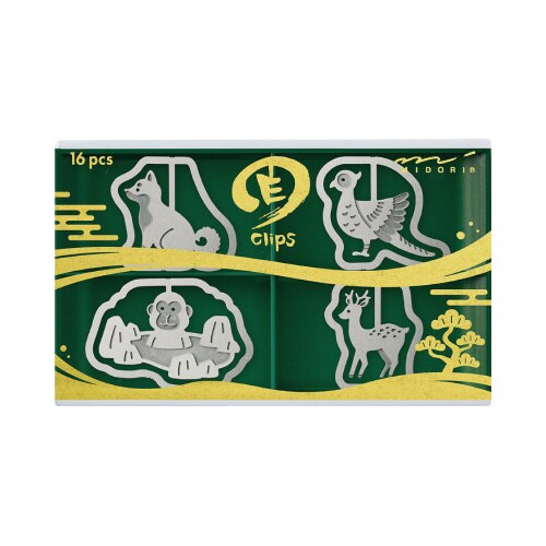 エッチングクリップス 和の動物柄