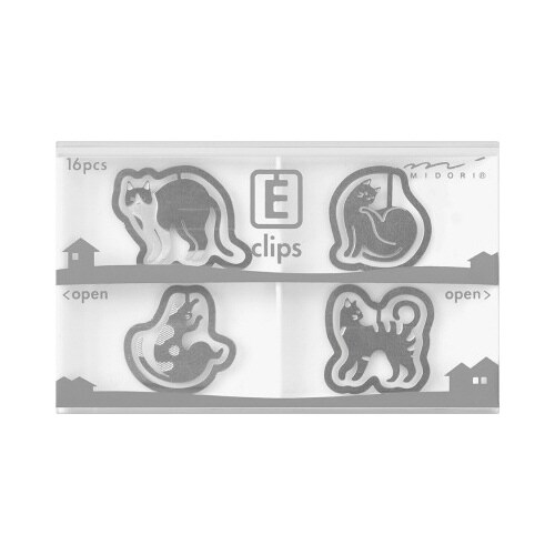 エッチングクリップス ネコ柄