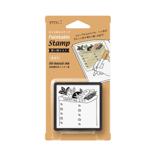 スタンプ 浸透印 買い物リスト柄