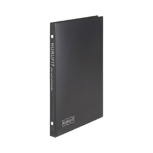 バインダーノート A5 クルフィット ブラック×4