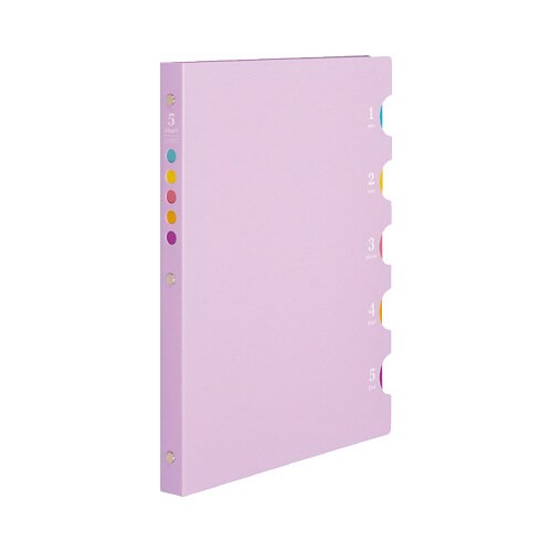 バインダーノートB5ファイブチャートライトB紫×4