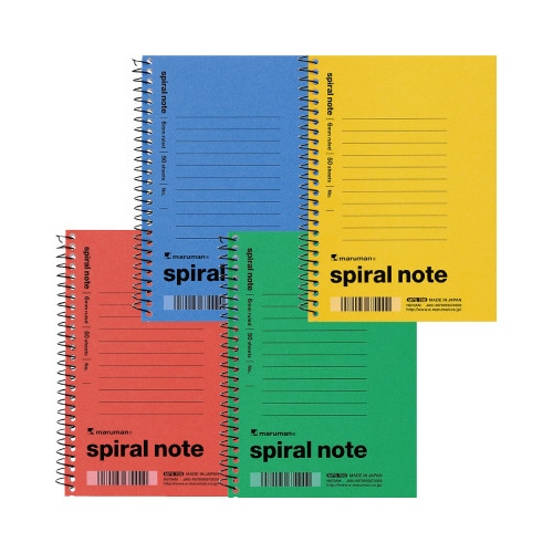 スパイラルノート A6 6mm横罫 色込