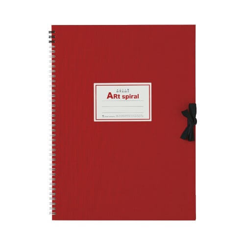 スケッチブック アートスパイラル F4 レッド