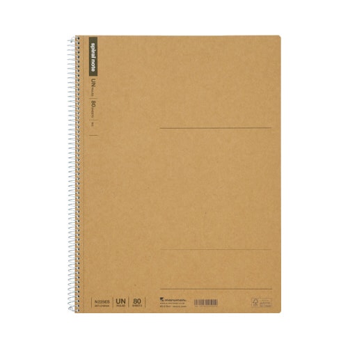 スパイラルノート A4 無地 80枚×5