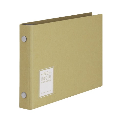 バインダーノートミニサイズ メイクワンズデイ 薄茶