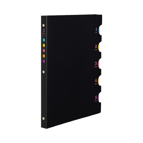 バインダーノートB5ファイブチャートライトB黒×4
