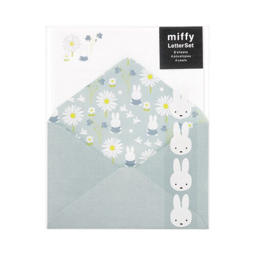 ミッフィーレター フラワー/ブルー×5