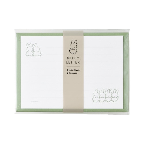 ミッフィー 横型レター グリーン×5