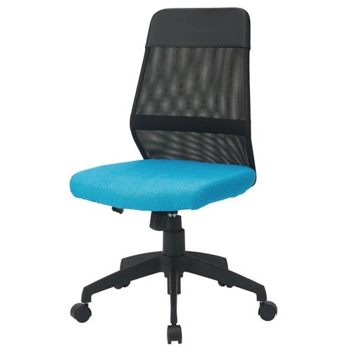 ミドルバックメッシュチェア ブルー 4脚以上