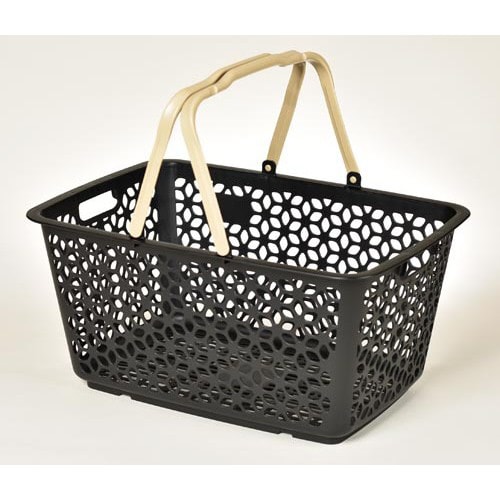 ハンドル積み重ねバスケット ブラック×20