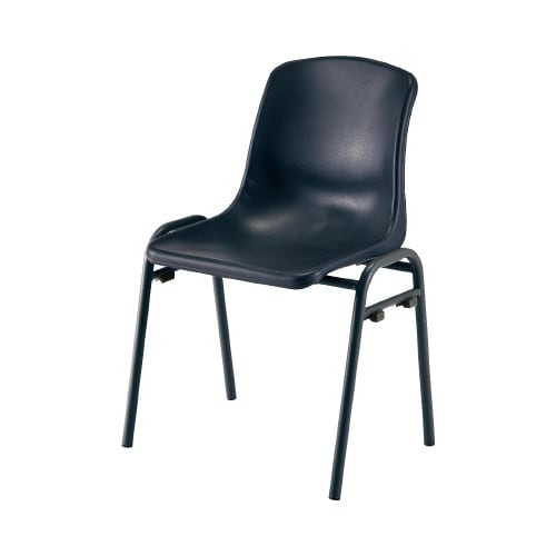 SK再生樹脂スタッキングチェアブラック4脚セット