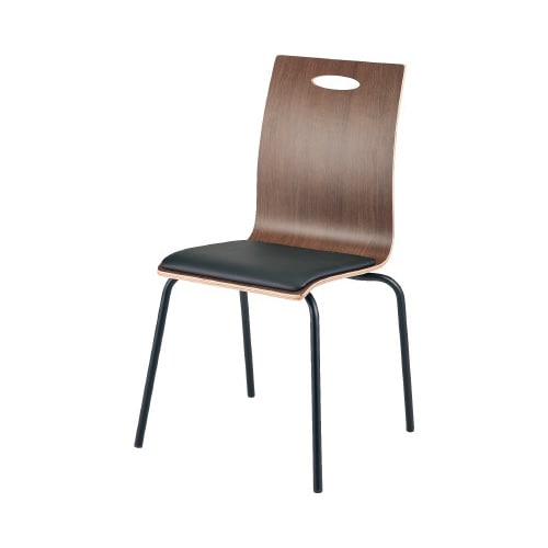 SKカフェチェア ブラウン座パッドBK