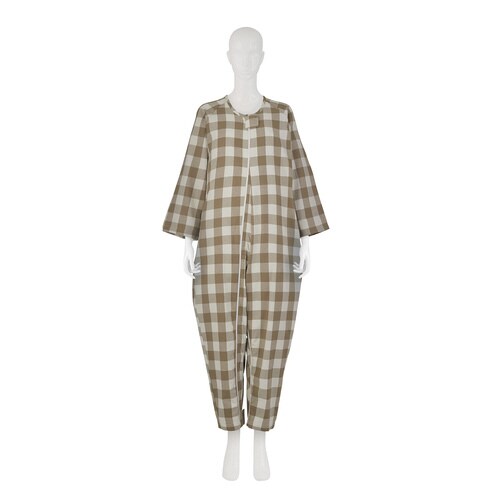 フドーねまきB厚手 M チェックベージュ