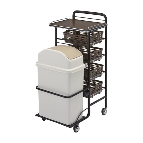 アプリワゴン(ダストボックス付)ブラウン