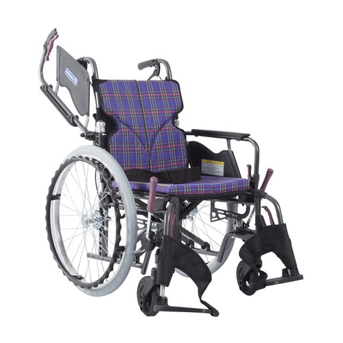 車いすモダンBスタイル(400mm)紫チェック