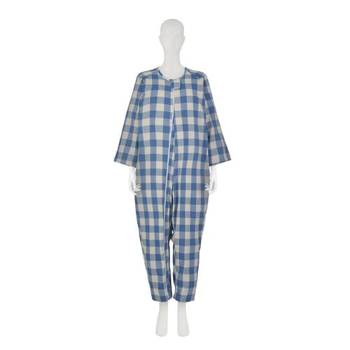 フドーねまきB厚手 LL チェックブルー