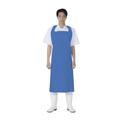 ウレタン打抜エプロン(M)ブルー