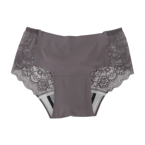 吸水型サニタリーショーツレース(M)グレイブラウン