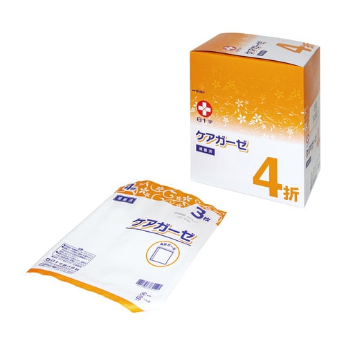 ケアガーゼ4折(3枚×30袋)滅菌×12箱