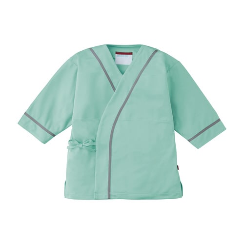 検診衣(L)300−42(ミント×グレー)