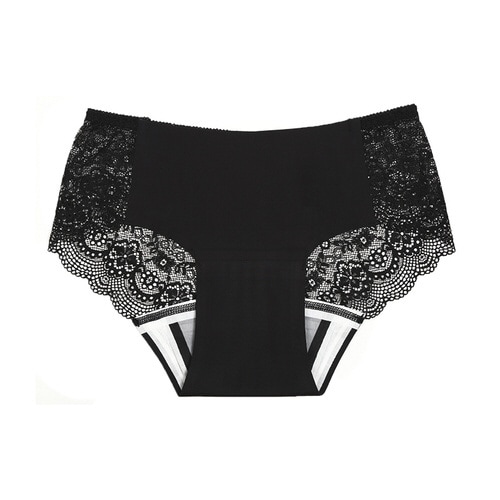 吸水型サニタリーショーツレース(M)ブラック