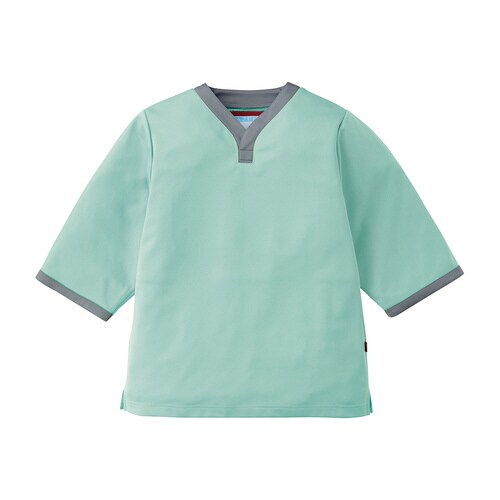 検診衣(L)301−42(ミント×グレー)