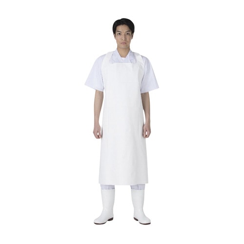 ウレタン打抜エプロン(M)シロ