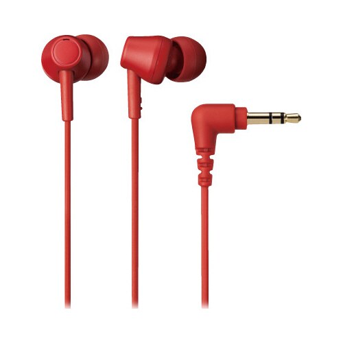 サスティナブル素材イヤホンレッド