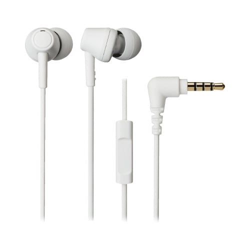 サスティナブル素材マイク付きイヤホンホワイト