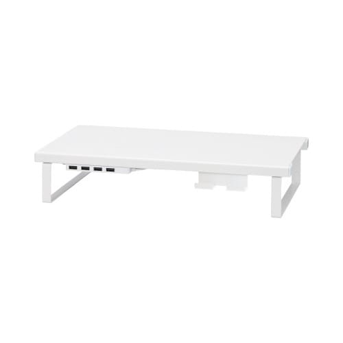 USBスマホスタンド机上台 ホワイト幅390 ×3