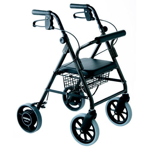 歩行車ハッピーミニトール抑速ブレーキ 濃灰