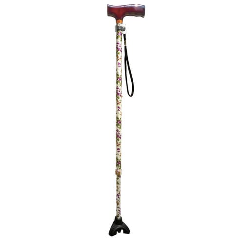 安心ステッキ さんさ 白花柄×2