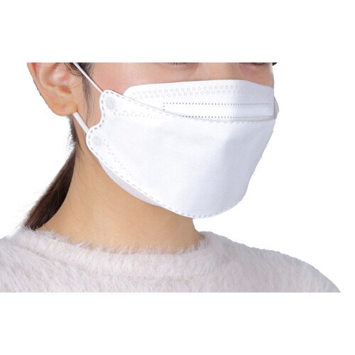 ニュアンスカラー立体マスク 30枚入 白×9