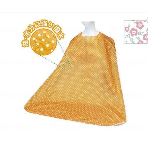 ふわ軽!食事用エプロン フラワー柄ピンク×7