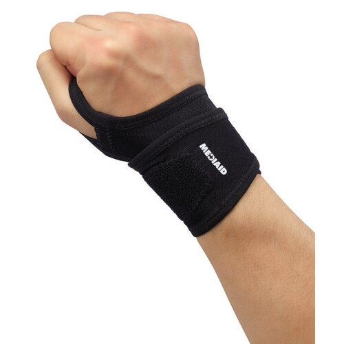 メディエイドしっかりガード手首 黒 L×5
