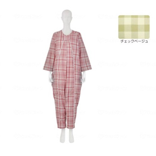 フドーねまきA 厚手 チェックベージュ M