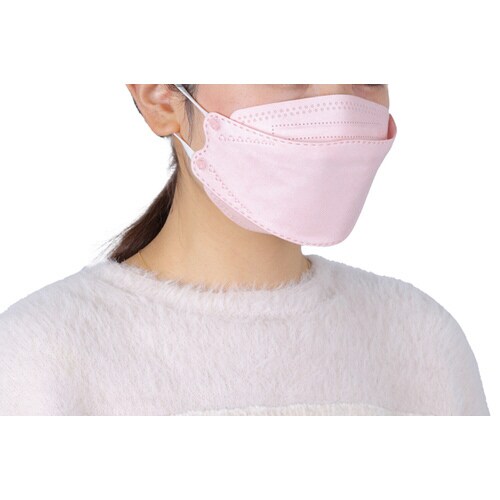 ニュアンスカラー立体マスク 30枚入 桃×9