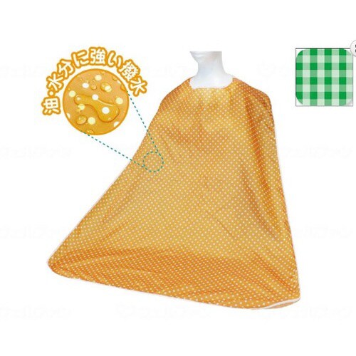 ふわ軽!食事用エプロン チェック柄グリーン×7