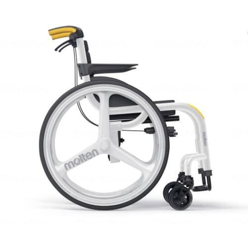 車いす Wheeliy サポートブレーキ付 白