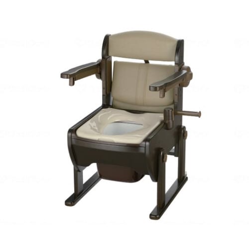 木製トイレきらく 肘掛跳上N やわらか便座